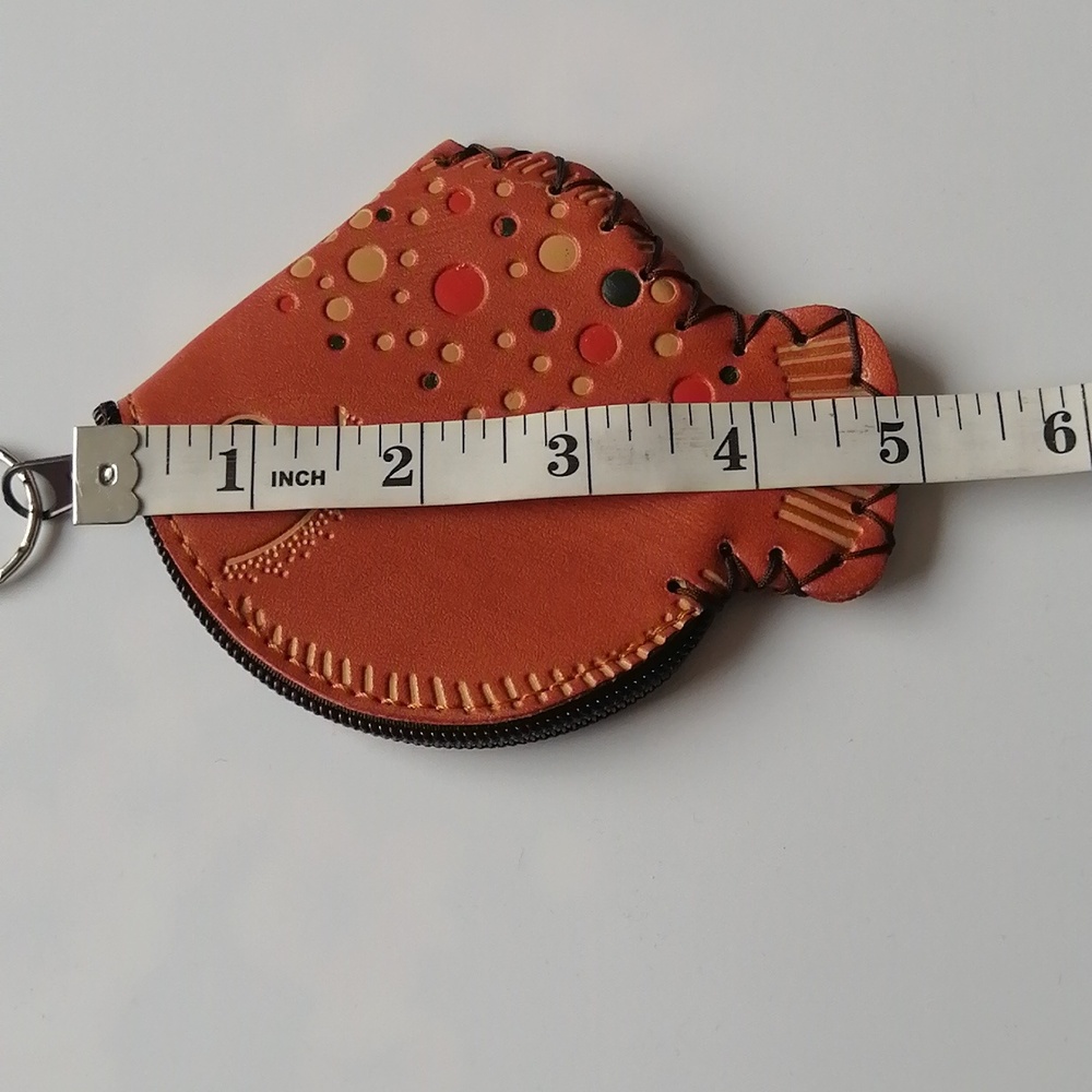 2/$20🔹NWOT Happy Fish Coin Purse Keychain Faux Leather - Picture 5 of 6